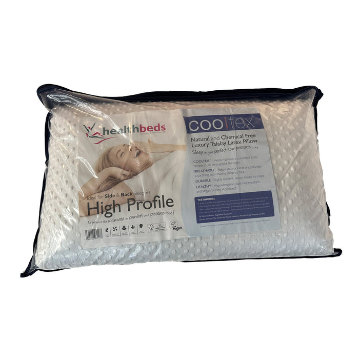 Healthbeds Cooltex High Profile Latex Pillow