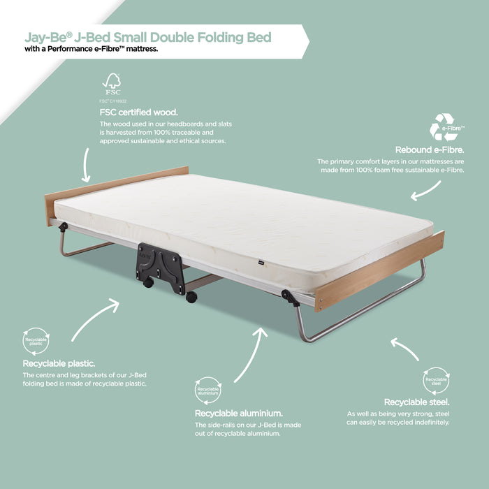 Jaybe J-Bed Performance e-Fibre Folding Bed Small Double Size