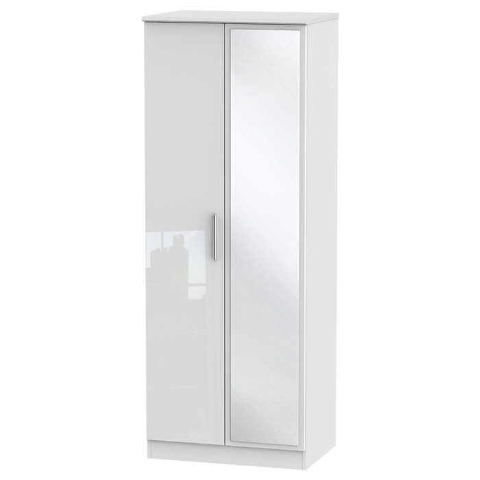 Welcome Furniture Knightsbridge Tall 2'6 Wardrobe With Mirror